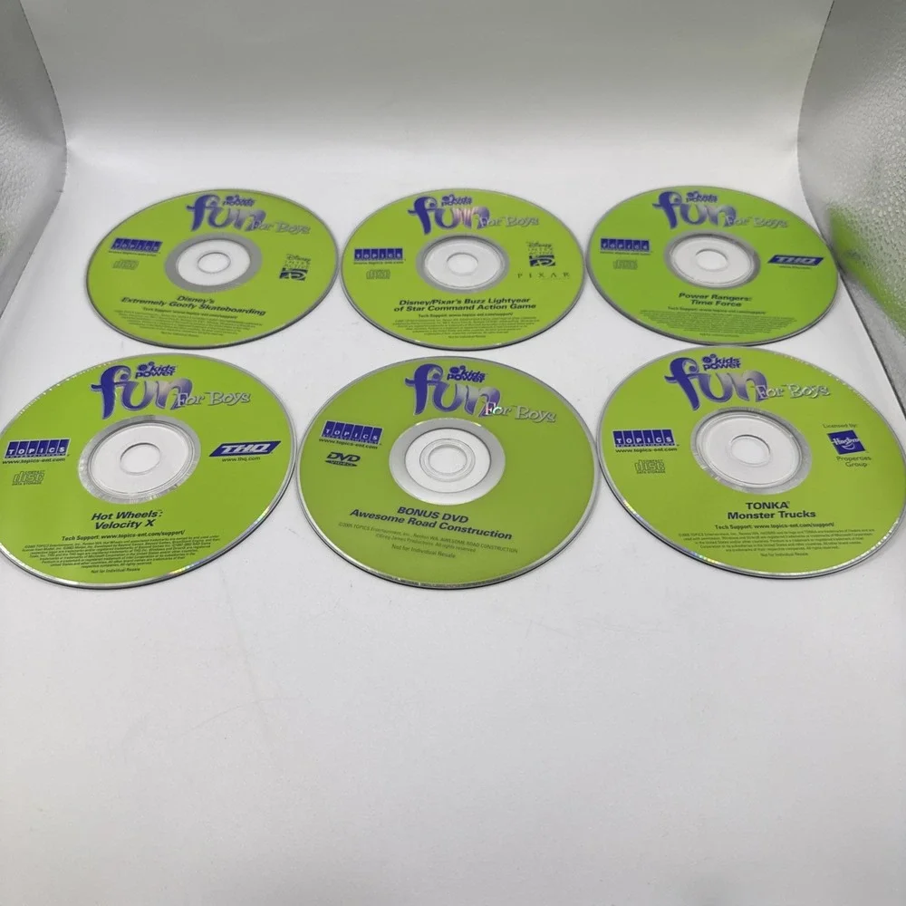 (6) Kids Power Fun For Boys PC Games‎